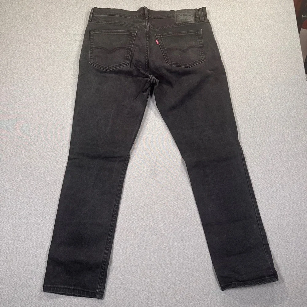 Levis 511 Straight Fit Jeans Men 36x32 (Fits 38x31) Charcoal Black Stretch Denim